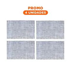 RYBIU IMPORT - Pack4 Tapetes para Mesa Pequena de 6 pzs de Color Plomo