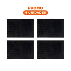 RYBIU IMPORT - Pack4 Tapetes para Mesa Pequena de 6 pzs de Color Negro