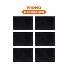 RYBIU IMPORT - Pack6 Tapetes de Mesa con Estilo Minimalista en Negro