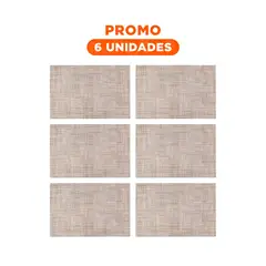 RYBIU IMPORT - Pack6 Tapetes de Mesa con Estilo Minimalista en Mostaza