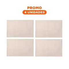 RYBIU IMPORT - Pack4 Tapetes para Mesa Pequena de 6 pzs de Color Beige