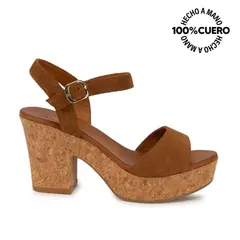 VIALE - Sandalia Dorsay Casual ALE-2645 Whisky Cuero