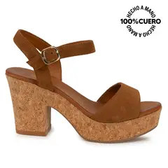 VIALE - Sandalia Dorsay Casual ALE-2645 Whisky Cuero