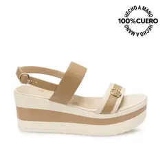 VIALE - Sandalia Strap Casual DAYA-2609 TrigoVain Cuero