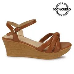 VIALE - Sandalia Dorsay Casual ECO-2602 Natural Cuero