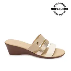 VIALE - Sandalia Slide Casual LINDA-2604 PaloRosa Cuero