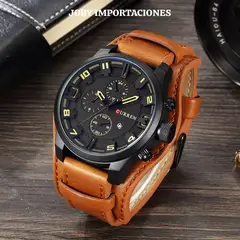 CURREN - DOBLE CUERO NEGRO MARRON