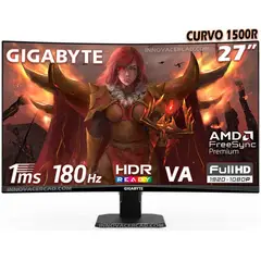GIGABYTE - Monitor Curvo GS27FC 27” FHD 180Hz 1ms HDR FreeSync