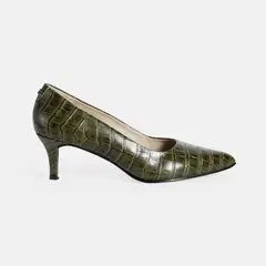 GINO BIGIONI - Stiletto Mujer de cuero E-50 Verde Pacay