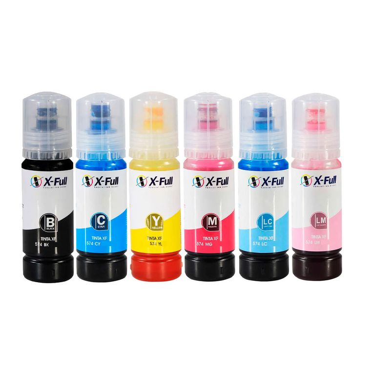 KIT 6 TINTAS EPSON T574 70ML L8050 Compatible