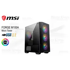 MSI - Case Gamer FORGE M100A Micro ATX Tower sin Fuente
