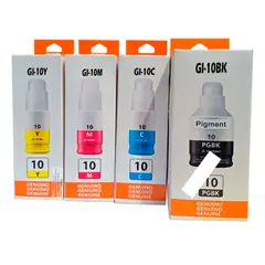 GENERICO - Tinta Canon Gi-10 Cmybk 4 Botellas COMPATIBLE
