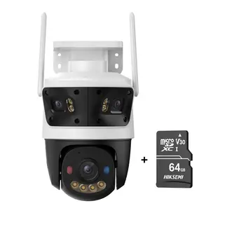 IMOU - Cámara de Seguridad Cruiser Triple 11MP + Micro SD 64GB Lente fijo y PT