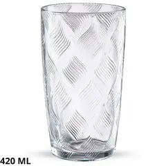 ICHIMATSU - Set de 6 Vasos largos de vidrio Llamas 420 ml-Ichimatsu