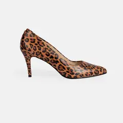 GINO BIGIONI - Stiletto Mujer de cuero EST-70 LEOPARDO Animal Print