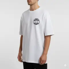 CKAST PERU - Polo Oversize CKAST PERÚ Blanco Hombre Algodón Streetwear Logo Clásico