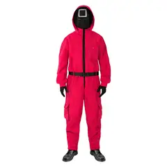 GENERICO - Disfraz Juego de Calamar Guardia Importado talla L Adultos