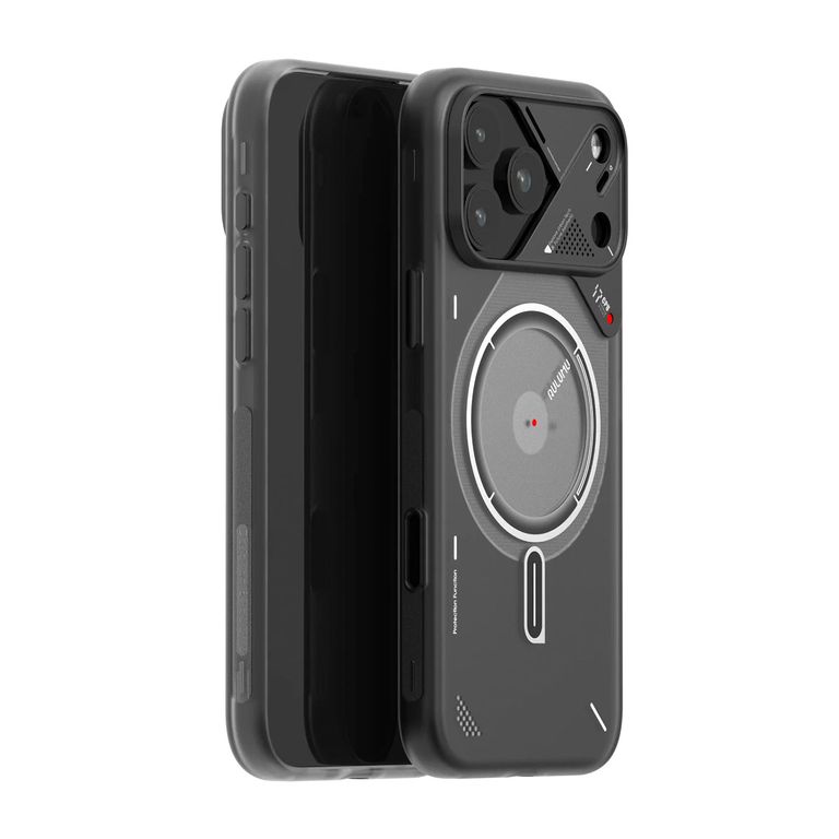 Case Futurista iPhone 17 Pro Con Disipador Calor Piezas Aluminio MagSafe Negro