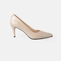 GINO BIGIONI - Stiletto Mujer de cuero EST-70 LEOPARDO Marfil Napa