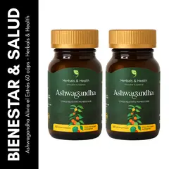 GENERICO - Pack x2 Ashwagandha Alivia Estrés 60 cáps - Herbals & Health