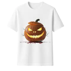 AQUA&MODA - Polo 100% Algodón Estilo Clasico Unisex AquaModa Logo HalloWeen Calabaza POHWC1