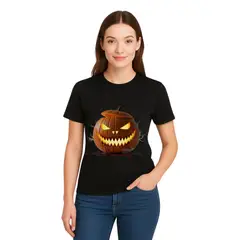 AQUA&MODA - Polo 100% Algodón Estilo Clasico Unisex AquaModa Logo HalloWeen Calabaza POHWC1