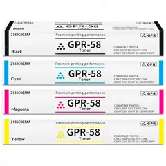 GENERICO - KIT DE TONER CANON GPR-58 NEGRO Y COLORES COMPATIBLE