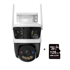 IMOU - Cámara de Seguridad Cruiser Triple 11MP + Micro SD 128GB Lente fijo y PT