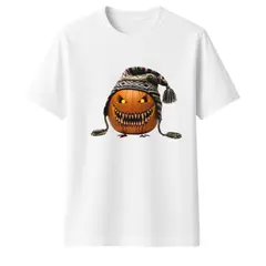 AQUA&MODA - Polo 100% Algodón Estilo Clasico Unisex AquaModa Logo HalloWeen Calabaza POHWC2