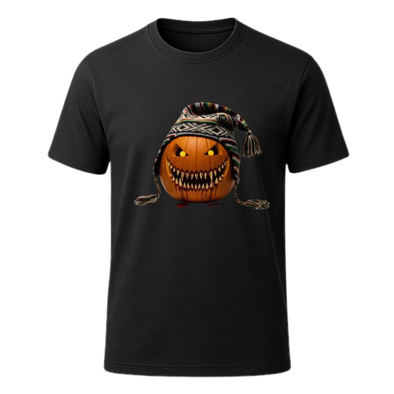 Polo 100% Algodón Estilo Clasico Unisex AquaModa Logo HalloWeen Calabaza POHWC2