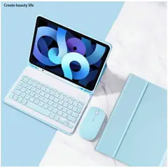 PUREPOWER - Funda con teclado de español Ñ para Galaxy Tab S10Lite S10FE S9FE S9S8