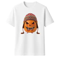 AQUA&MODA - Polo 100% Algodón Estilo Clasico Unisex AquaModa Logo HalloWeen Calabaza POHWC3