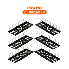 RYBIU IMPORT - Pack6 Organizador de Olla Sartenes Tapas de Cocina Negro