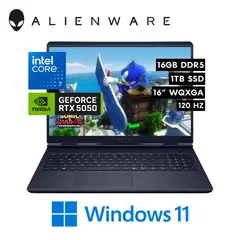 DELL - ALIENWARE 16 AURORA CORE 7 240H 5.2 Ghz RAM 16GB DDR5 1TB SSD 16" WQXGA 120Hz RTX 5050 8GB WIN11