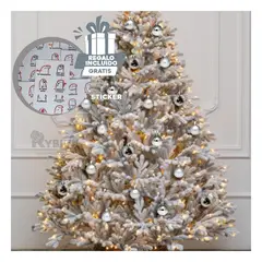 GENERICO - Bolas con Diseño de Reno en Plata Y+Regalo Stickers