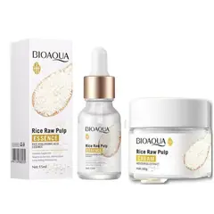 BIOAQUA - PACK CREMA ACLARANTE Y SERUM DE ARROZ CON ÁCIDO HIALURONICO