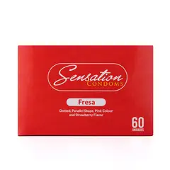 GENERICO - Preservativos Sensation Fresa Con Puntos Caja 60 X 3 Und