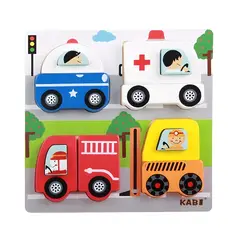 GENERICO - Juguete Didáctico Set de Rompecabezas Encajables 3D Emergencias