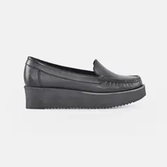 GINO BIGIONI - Mocasin Mujer de cuero PLA Negro