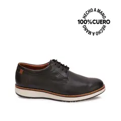 VIALE - Zapato Derby Casual ANGELO-2545 Negro Homme Cuero