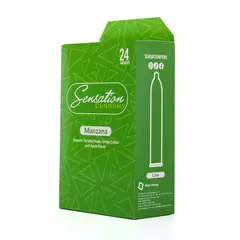 GENERICO - Preservativos Sensation Manzana Liso Caja 24 X 3 Und