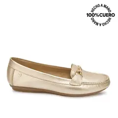 VIALE - Zapato Mocasín Casual CORE-2511 Dorado Cuero