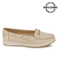 VIALE - Zapato Mocasín Casual DK-2604 Vainilla Cuero
