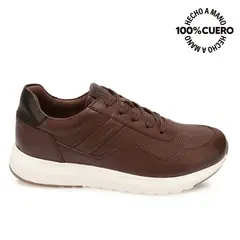 VIALE - Zapatilla Casual JOSE-2603 MARRON Homme Cuero