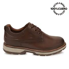 VIALE - Zapato Derby Casual JOSE-2611 MARRON Homme Cuero
