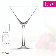 LAV - Copa Martini de Vidrio Sardinia 270 ml. X(6Unid.)