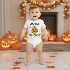 GENERICO - Body Bebe Halloween Calabaza pequeña