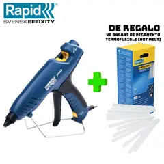 GENERICO - RAPID Pistola de Hot-Melt Pro EG313 + 48 Barras Hot-Melt de Regalo