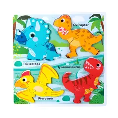 GENERICO - Juguete Didáctico Rompecabezas Encajable de Dinosaurios