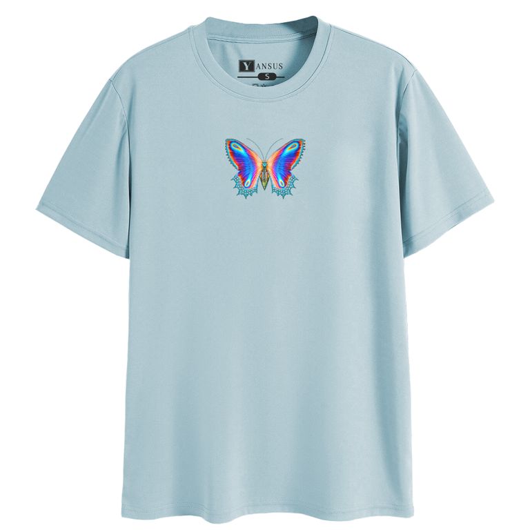 Polo Hombre Azul Marino Estampado Mariposa